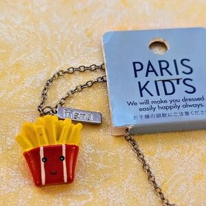 Cute NWT Yellow and Red French Fry Necklace from Japan